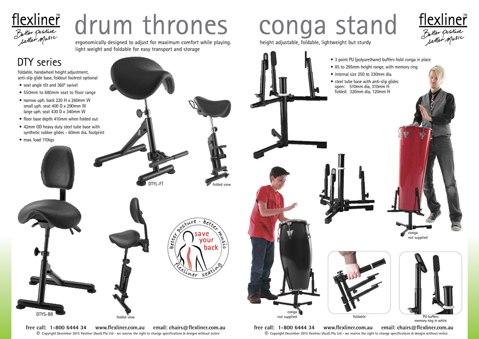 Drummer Thrones & Conga Stand